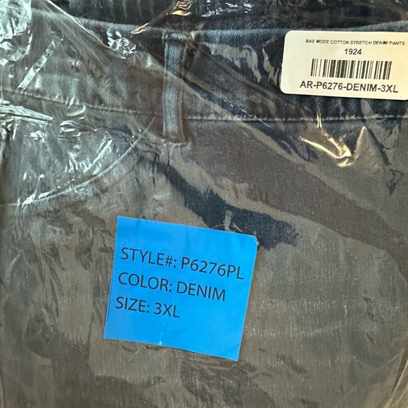 NWT Dark Wash Cotton Stretch Denim Pants - Picture 2 of 5